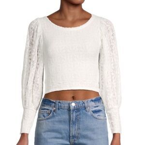 NWT Free People cropped long sleeves top M